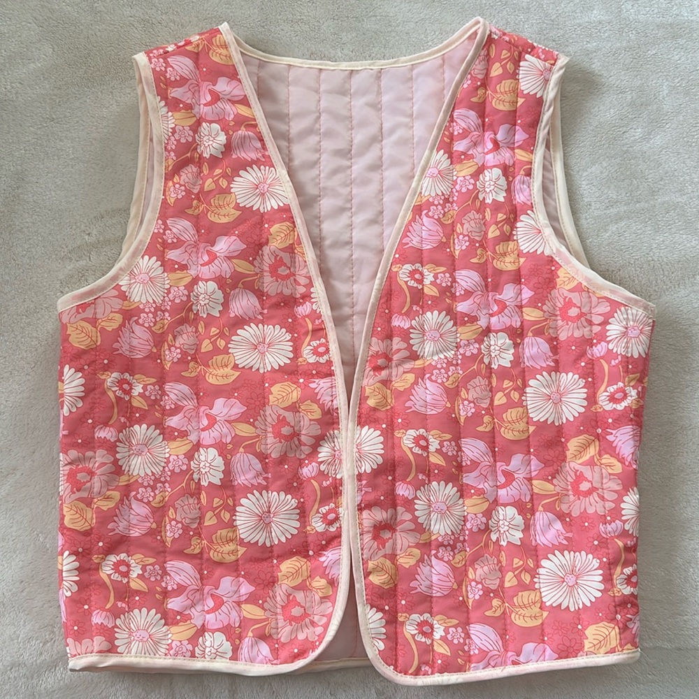 Floral Quilted Vest
